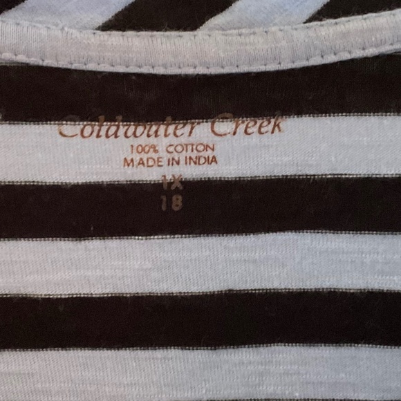 Women’s Coldwater Creek striped 1x cotton - Picture 2 of 5